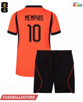 Günstige Niederlande Memphis Depay #10 Heimtrikotsatz Kinder WM 2026 Kurzarm (+ Kurze Hosen)